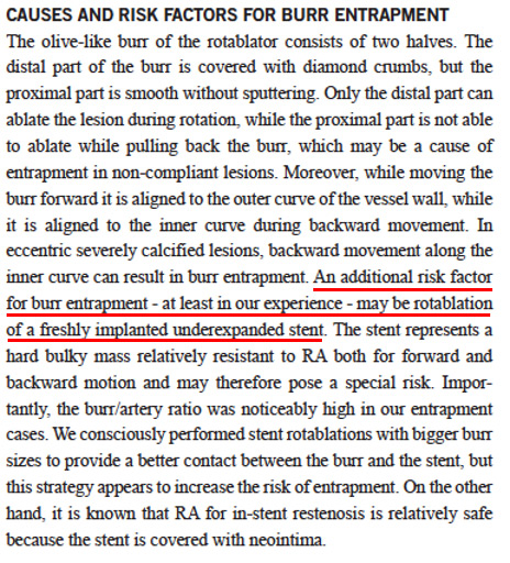Cause and risk factors for burr entrapment