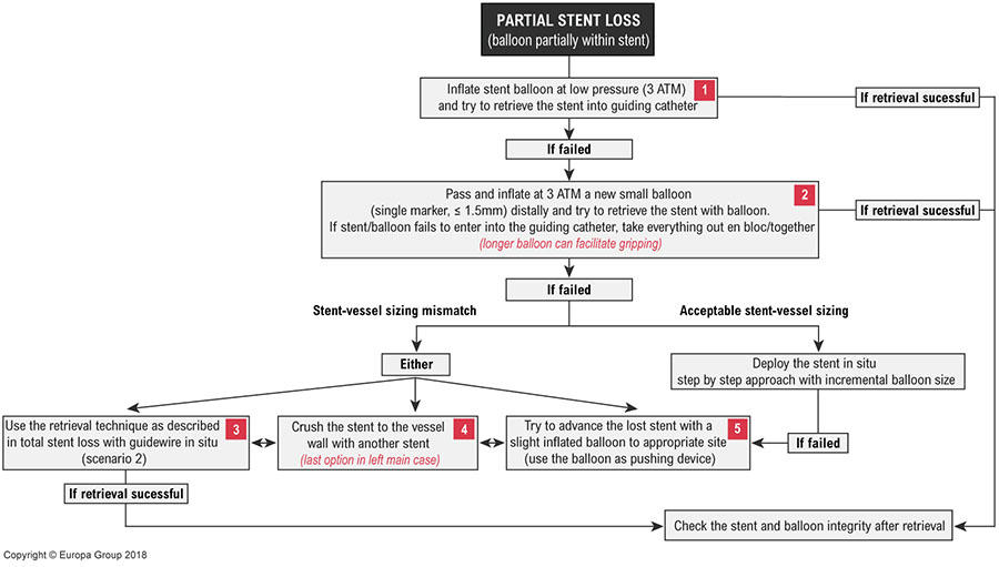 Partial stent loss