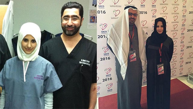 Mirvat Al Asnag with her mentors