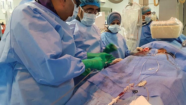 Mirvat Al Asnag in the cathlab