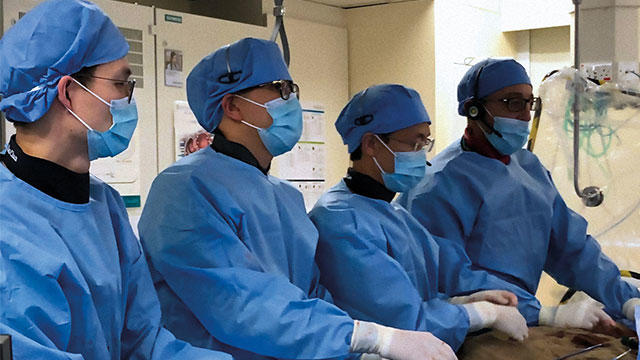 Vincent Luk during an operation