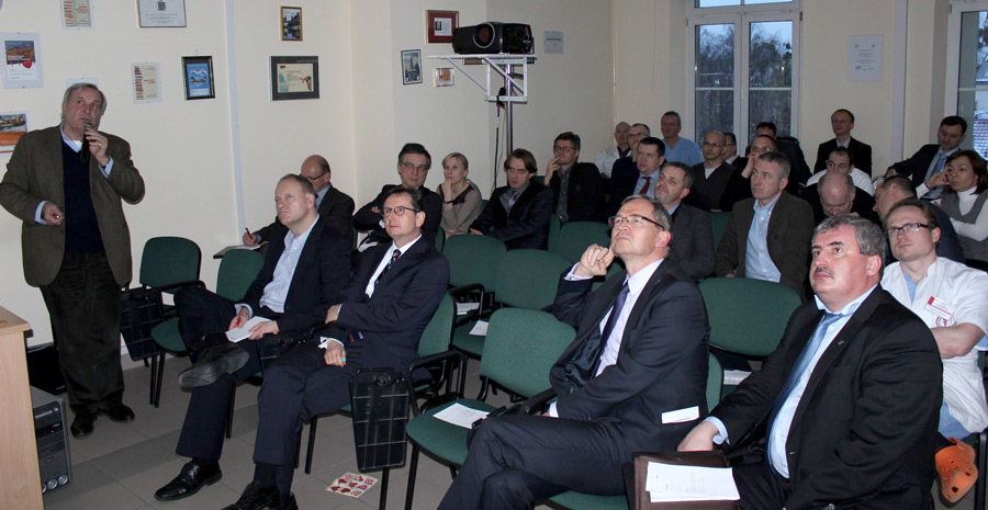 Georg Gaul, first president, lecturing at one of the first meetings in 2012