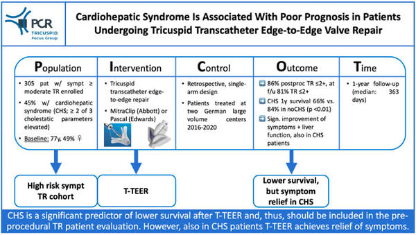 Cardiohepatic Syndrome Is Associated With Poor Prognosis in Patients Undergoing Tricuspid Transcatheter Edge-to-Edge Valve Repair - 1