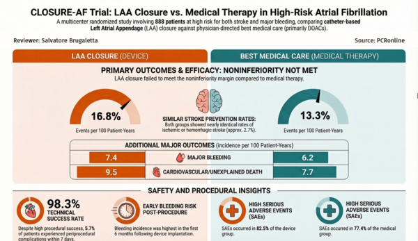 CLOSURE-AF: left atrial appendage closure or medical therapy in atrial fibrillation