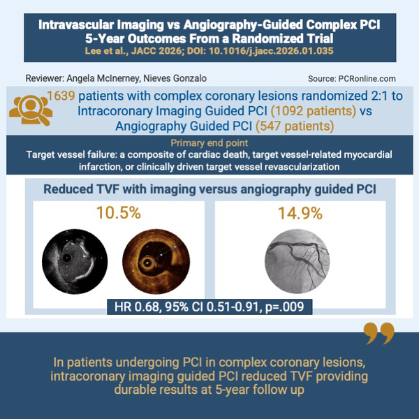 Intravascular imaging vs angiography guided complex PCI - 5years