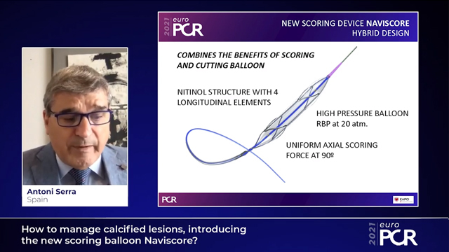 How to manage calcified lesions, introducing the new scoring balloon Naviscore?