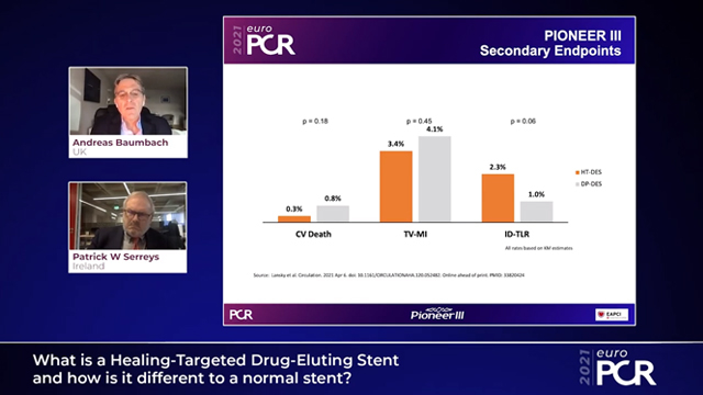 What is a healing-targeted drug-eluting stent and how is it different to a normal stent?