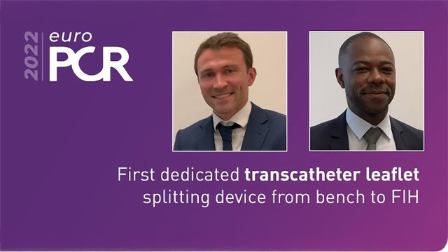 First dedicated transcatheter leaflet splitting device from bench to first-in-man