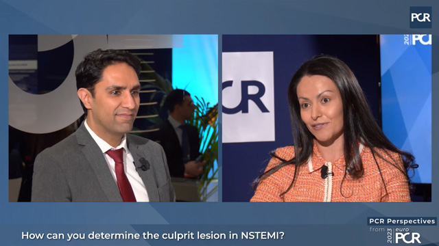 How can you determine the culprit lesion in NSTEMI?