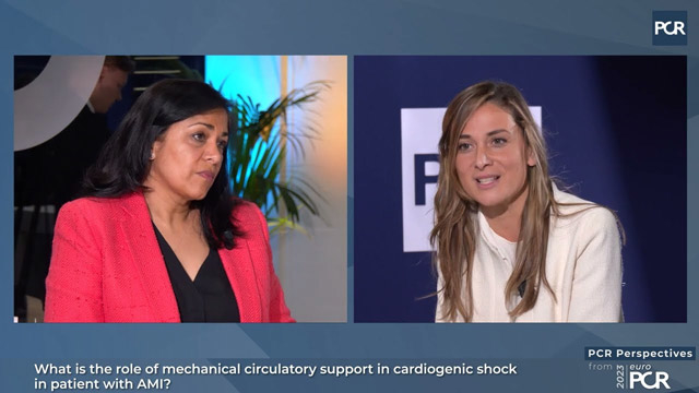 What is the role of mechanical circulatory support in cardiogenic shock in patient with AMI?