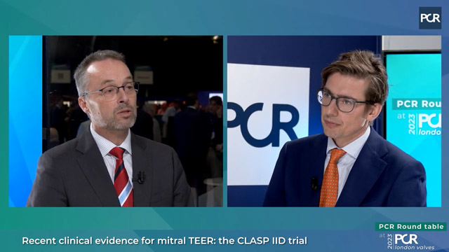 Recent clinical evidence for mitral TEER the CLASP IID trial