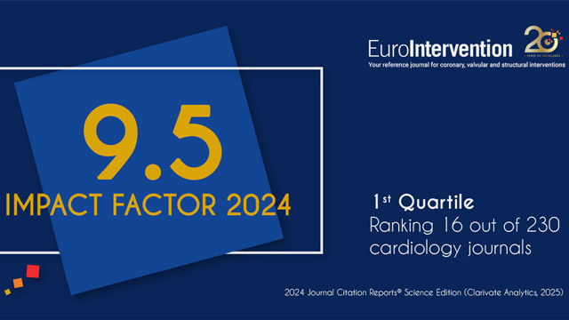 EuroIntervention Achieves Record Impact Factor of 9.5