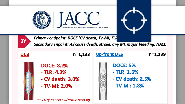 Drug-coated balloon angioplasty vs up-front stenting for de novo CAD: 3-year follow-up of REC-CAGEFREE I trial