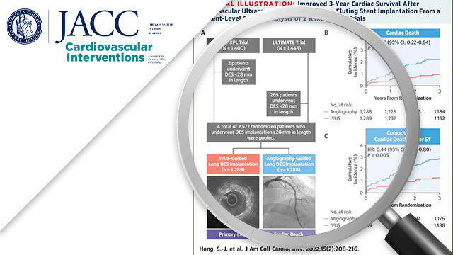 Improved 3-year cardiac survival after IVUS-guided long DES implantation: a patient-level analysis from 2 randomized trials